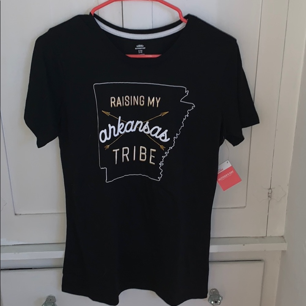“Raising my Arkansas Tribe” black t-shirt